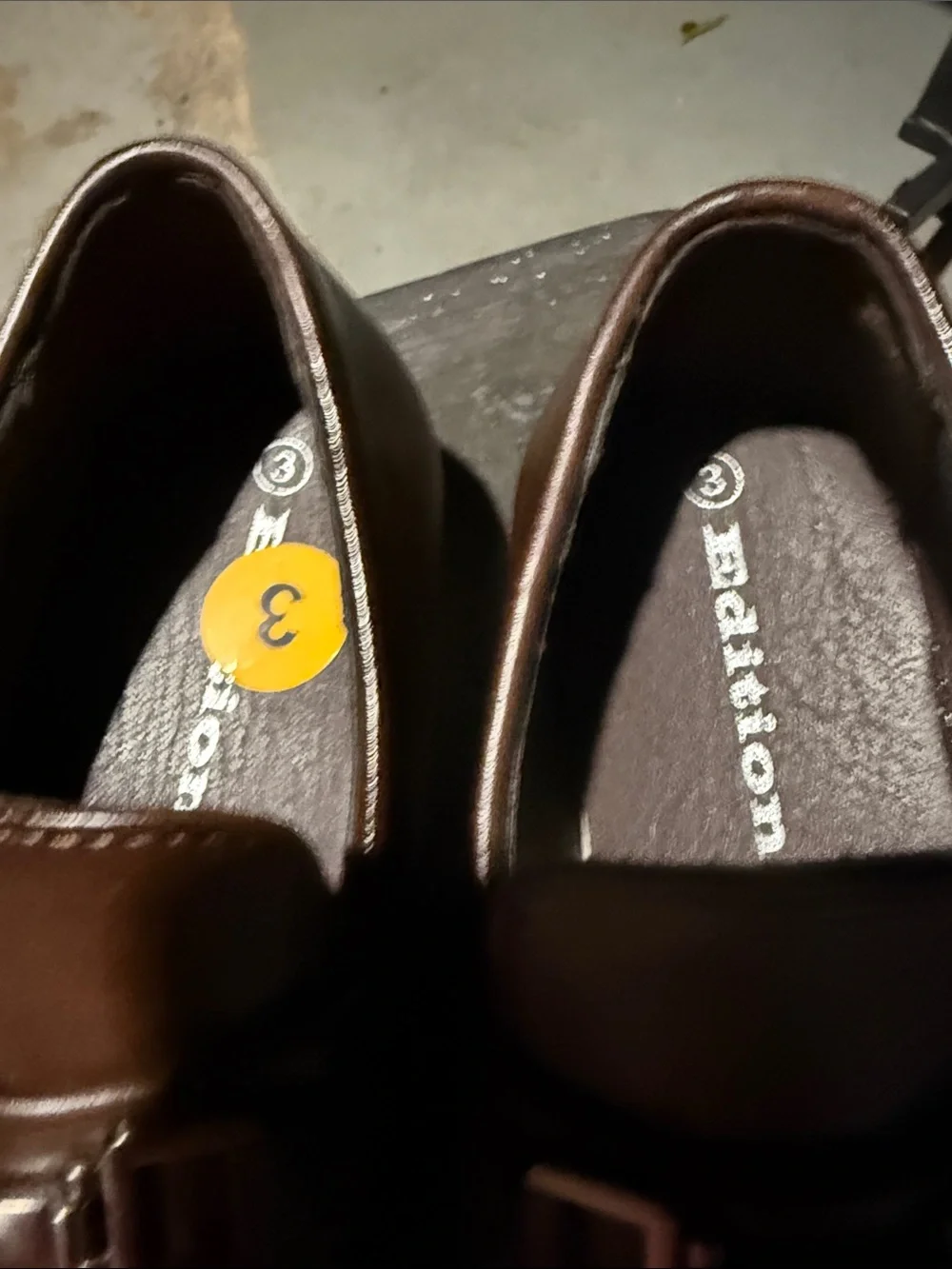 Boys Brown Leather Slip-On Dress Loafers